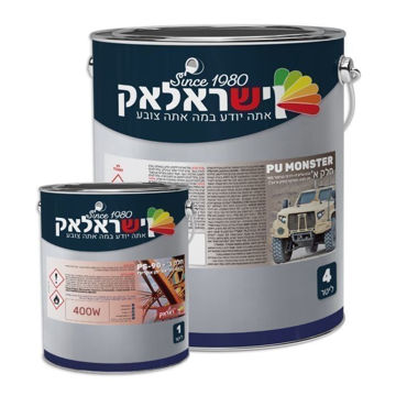 תמונה של PU MONSTER שקוף לגון מבריק חלק א+ב גלון 5 ליטר
